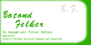 botond felker business card